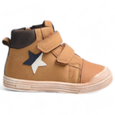 Botitas Bubble Kids Velcro Estrella C1141 Camel