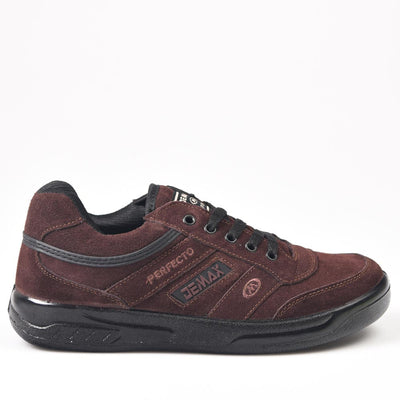 Zapatillas Demax Marrón Cordones