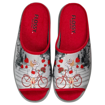 Zapatillas de Casa Flossy Chica Bici 26-349 Rojo