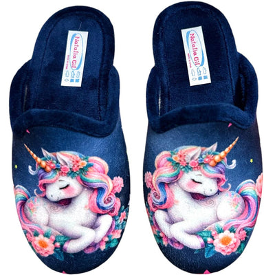 Zapatillas de Casa Natalia Gil Unicornio 7043 Marino