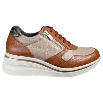 Zapatos Deportivos Pitillos 11611 Cuero Topo Bronce