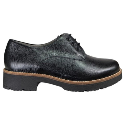 Zapatos Pitillos Blúcher Piel Grabada 11561 Negro