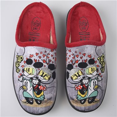 Zapatillas de Casa Flossy Mickey y Minnie 26-111 Rojo