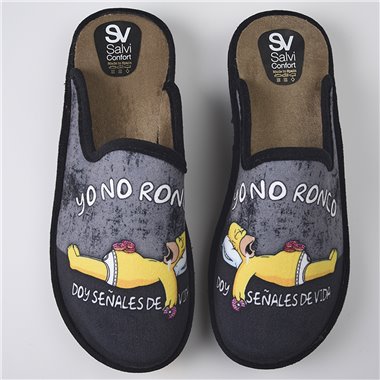 Zapatillas de Casa Salvi Simpsons Ronco 09T416 Negro