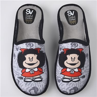 Zapatillas de Casa Salvi Mafalda Vivir 01T541 Negro
