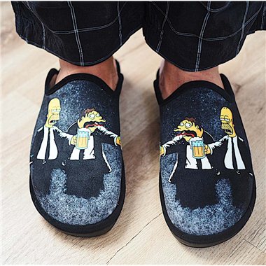 Zapatillas de Casa Salvi Simpsons Bebidos 09T370 Negro