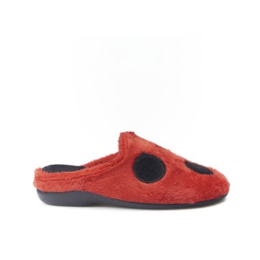Zapatillas de Casa Marpen Slippers Mariquita 48IV20 Gris y Rojo