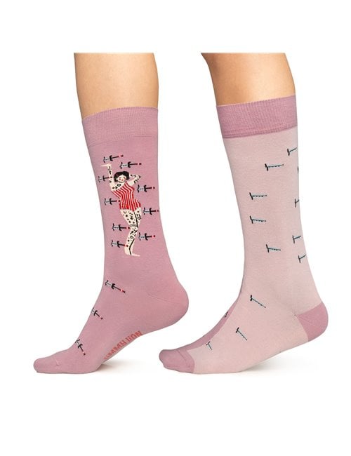 Calcetines Jimmy Lion Pin Up Swords Pink