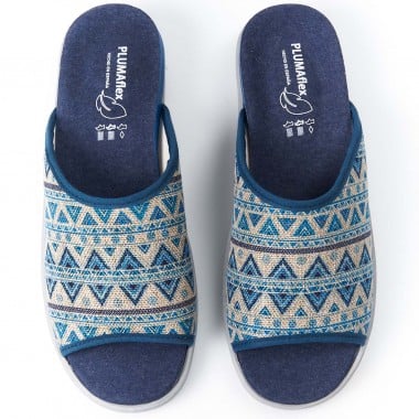 Zapatillas de Casa Roal Étnico 12407 Azul