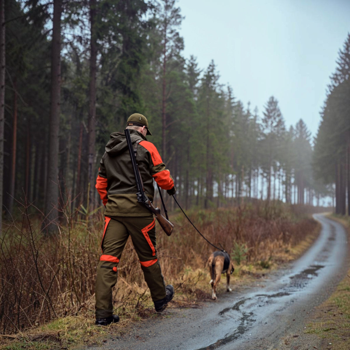 Pantalones Härkila Pro Hunter Dog Keeper GTX Verde Naranja