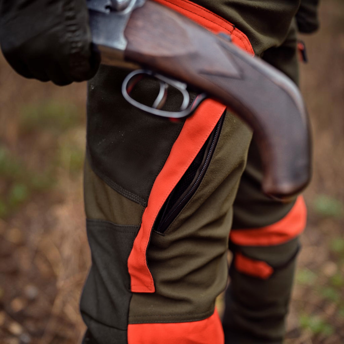 Pantalones Härkila Pro Hunter Dog Keeper GTX Verde Naranja