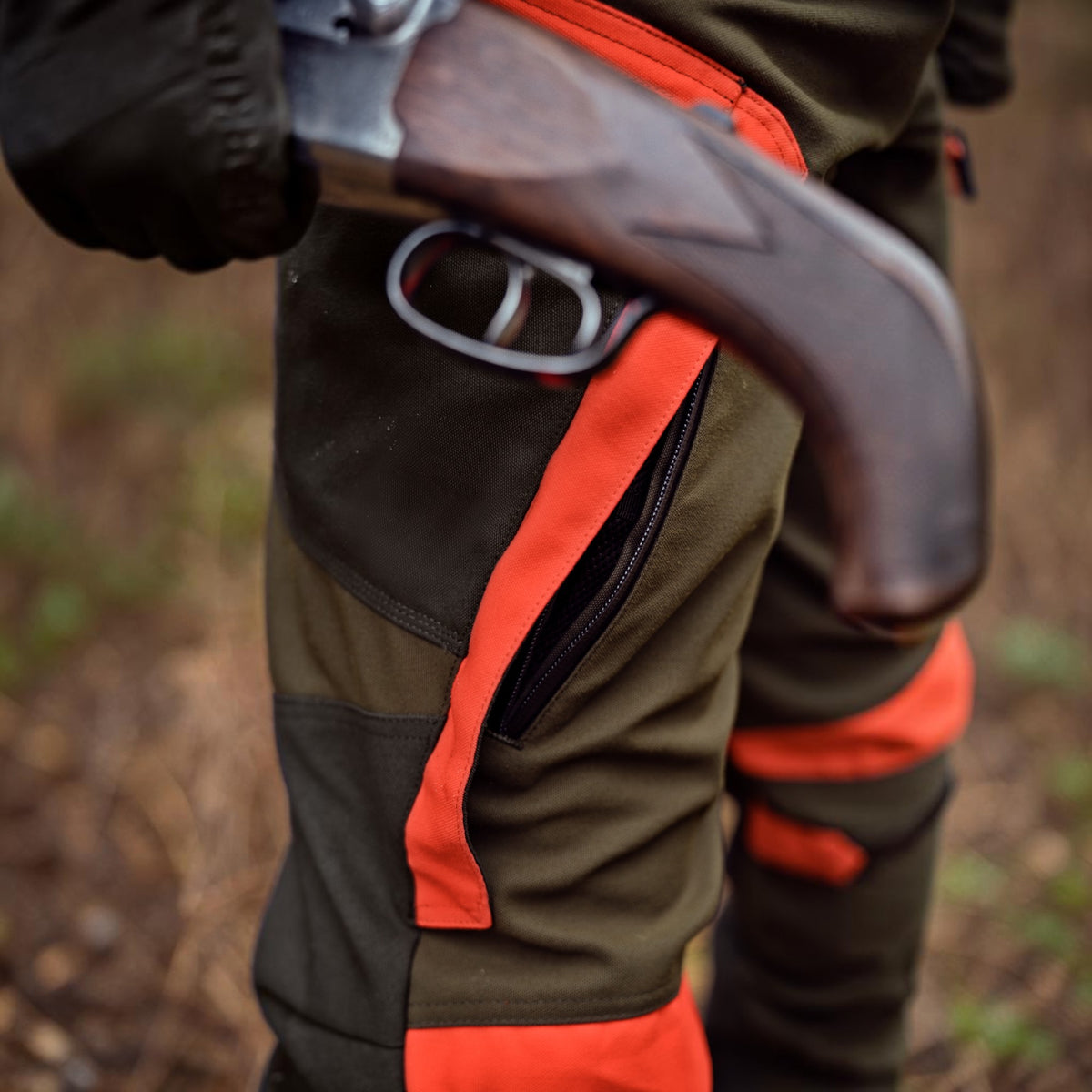 Pantalones Härkila Pro Hunter Dog Keeper GTX Verde Naranja