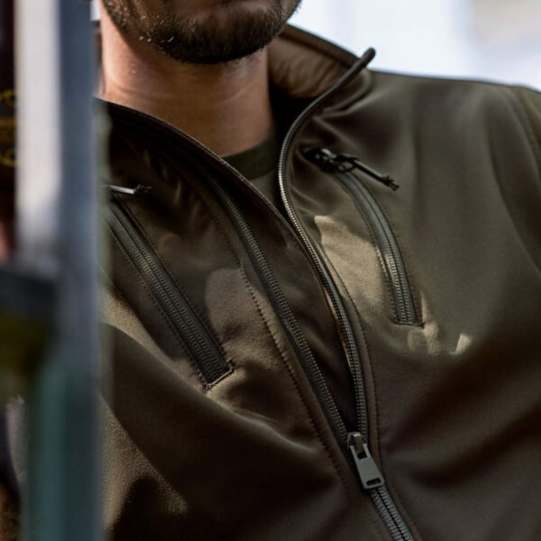 Chaqueta Softshell Härkila Scandinavian Verde Marrón