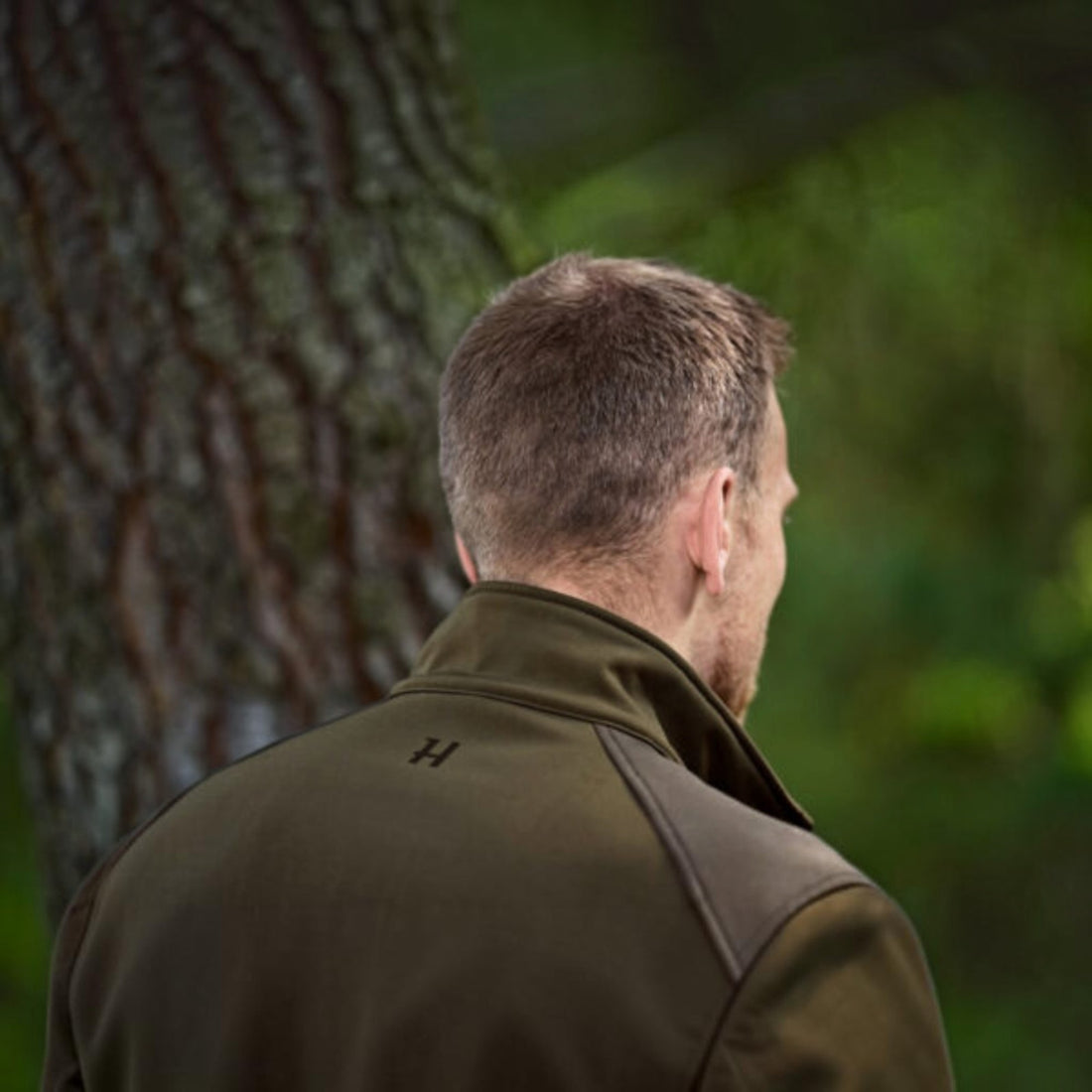 Chaqueta Softshell Härkila Scandinavian Verde Marrón