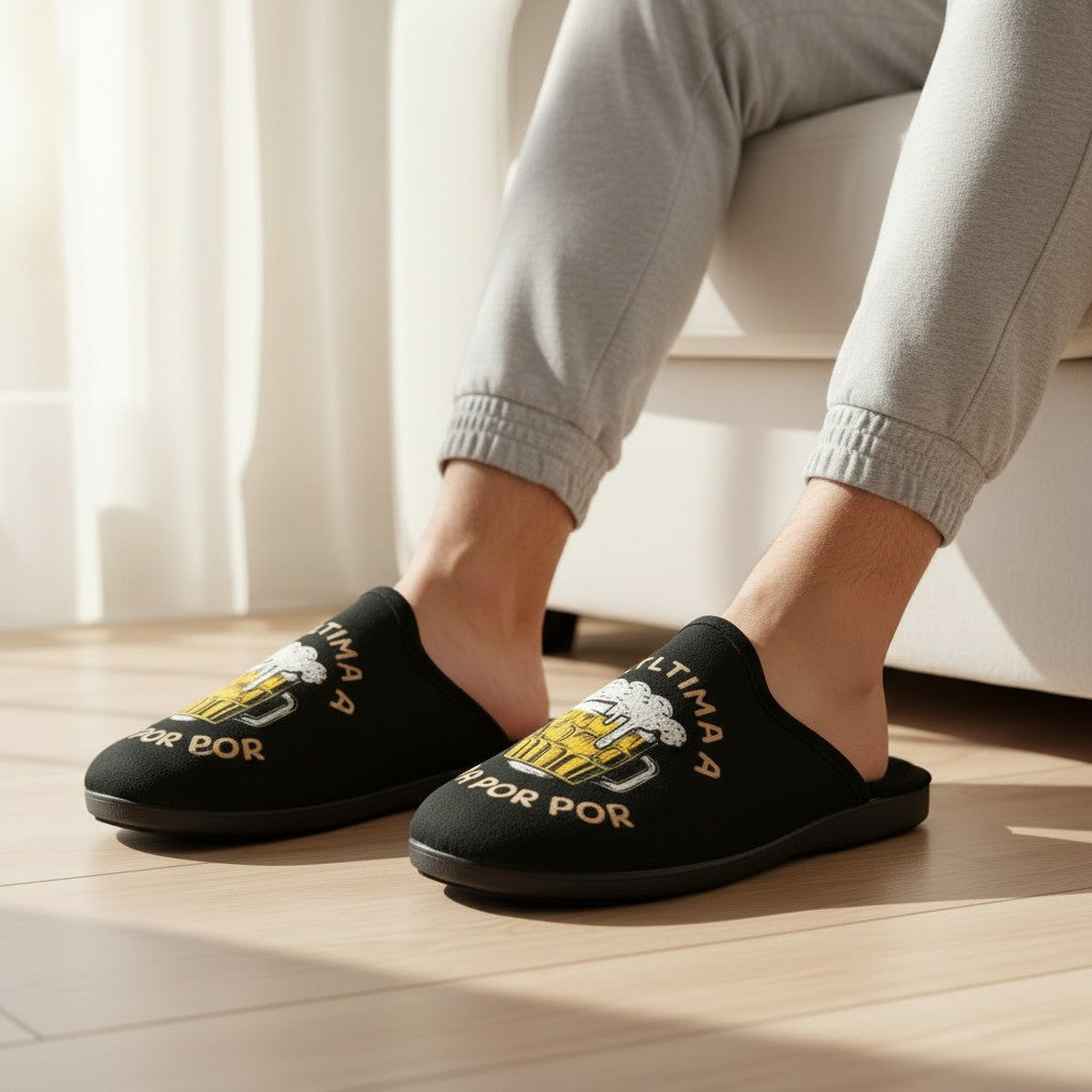 Zapatillas de Casa La Valenciana Cerveza 464 Negro