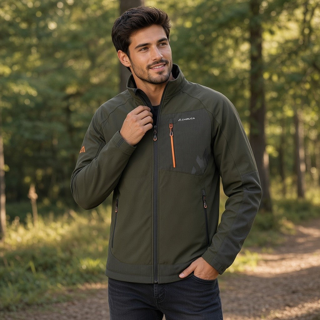 Chaqueta softshell de caza Chiruca Odisea 01 verde