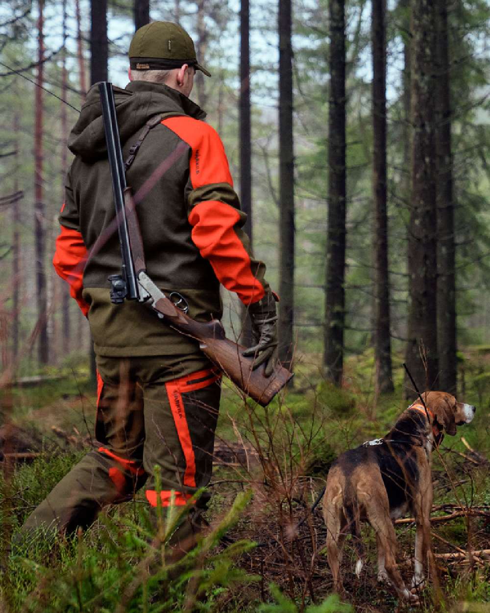 Chaqueta Härkila Pro Hunter Dog Keeper GTX Verde Naranja