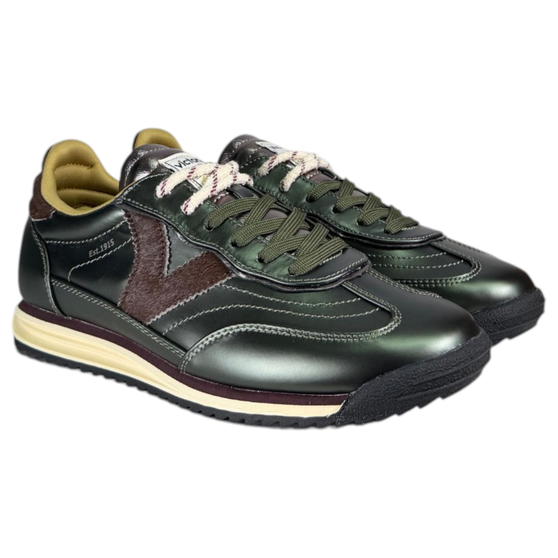 Zapatillas Victoria Saturno Metal y Serraje 1158117 Kaki