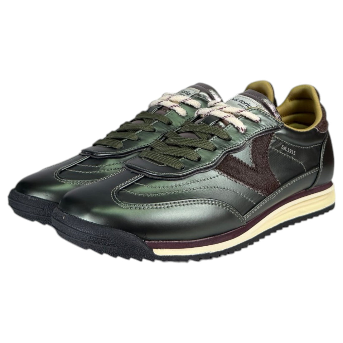 Zapatillas Victoria Saturno Metal y Serraje 1158117 Kaki