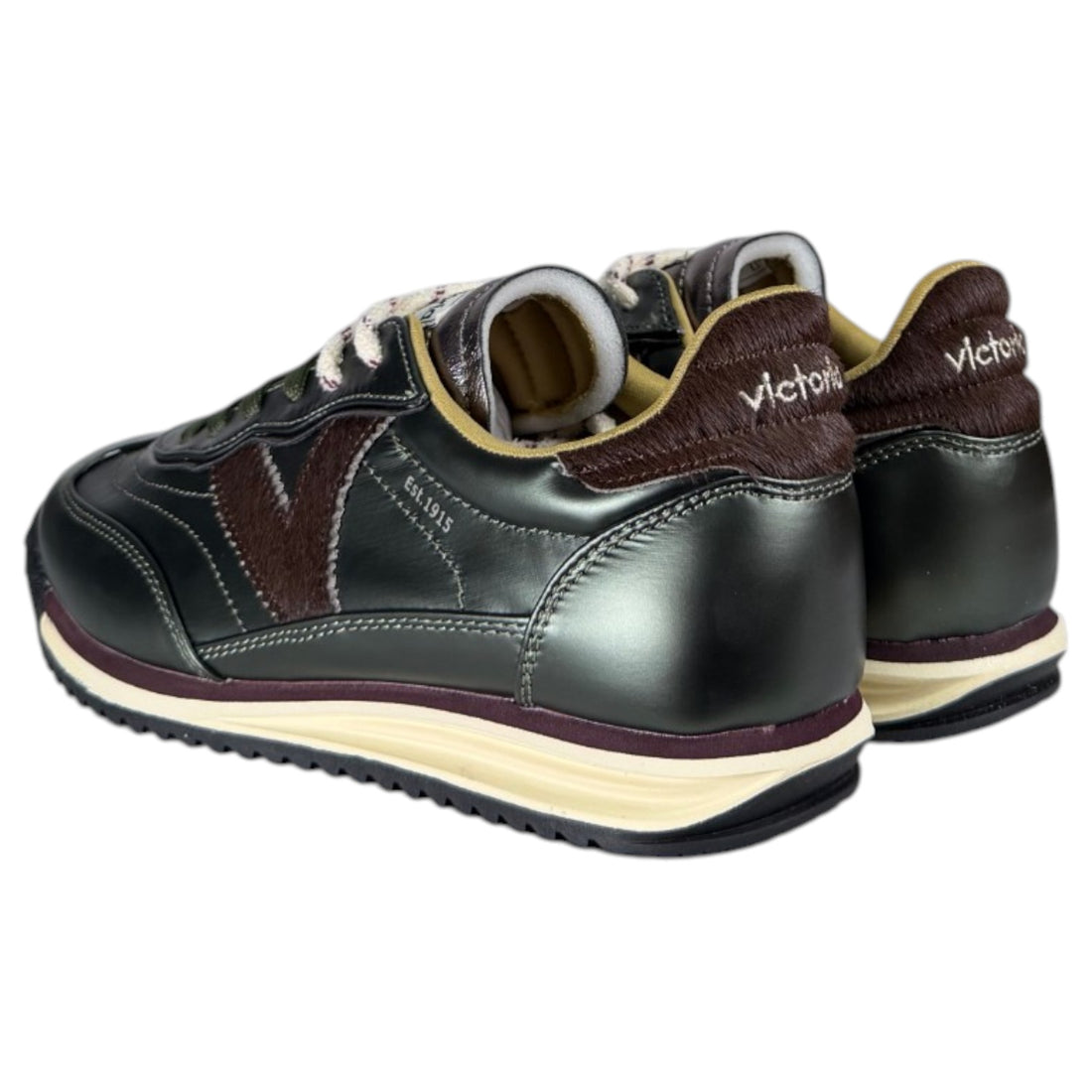 Zapatillas Victoria Saturno Metal y Serraje 1158117 Kaki