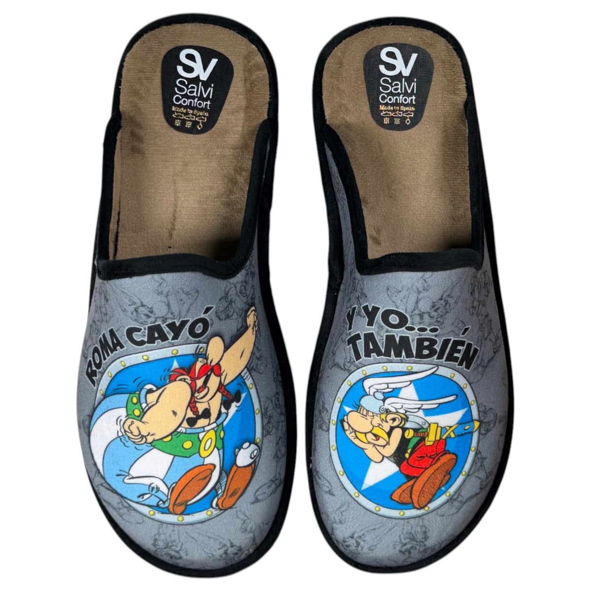 Zapatillas de Casa Salvi Astérix Roma 09T460 Negro