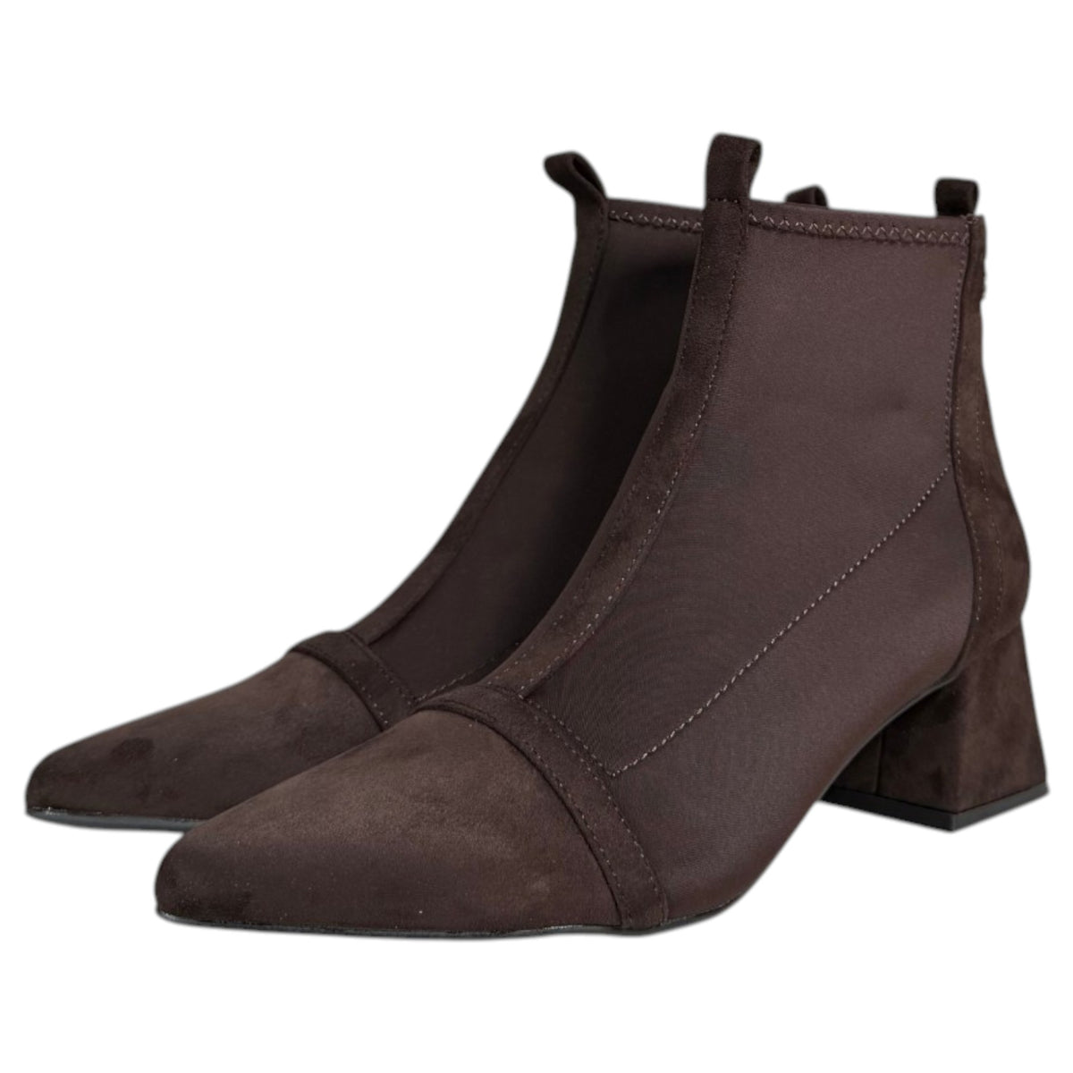 Botines Buonarotti Punta Elásticos A6008 Café