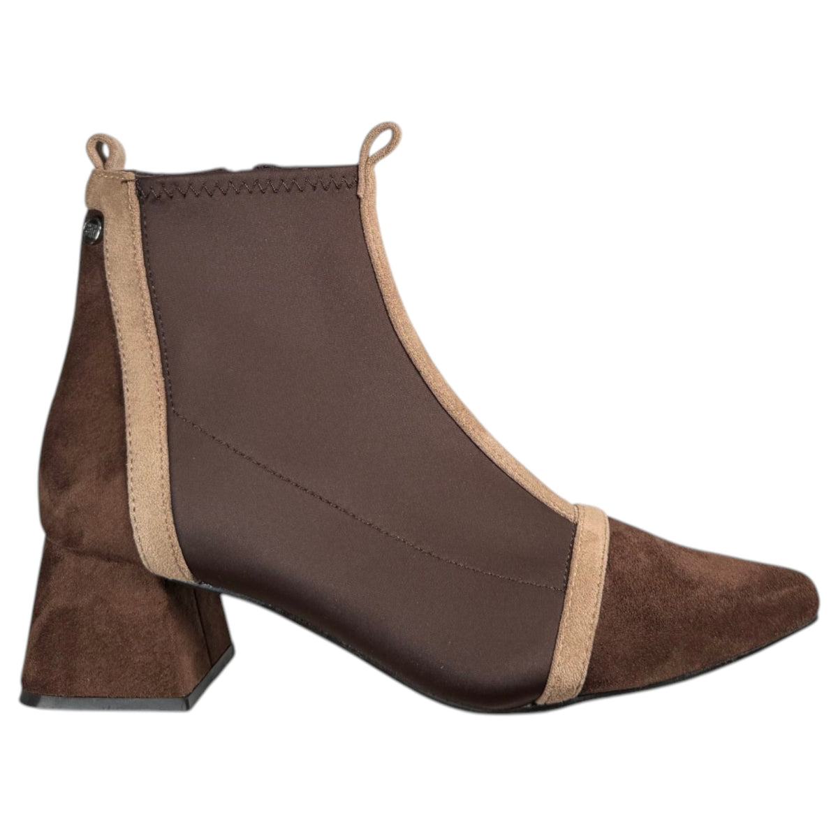 Botines Buonarotti Punta Elásticos A5425 Café