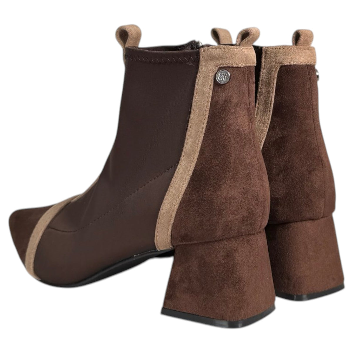 Botines Buonarotti Punta Elásticos A5425 Café