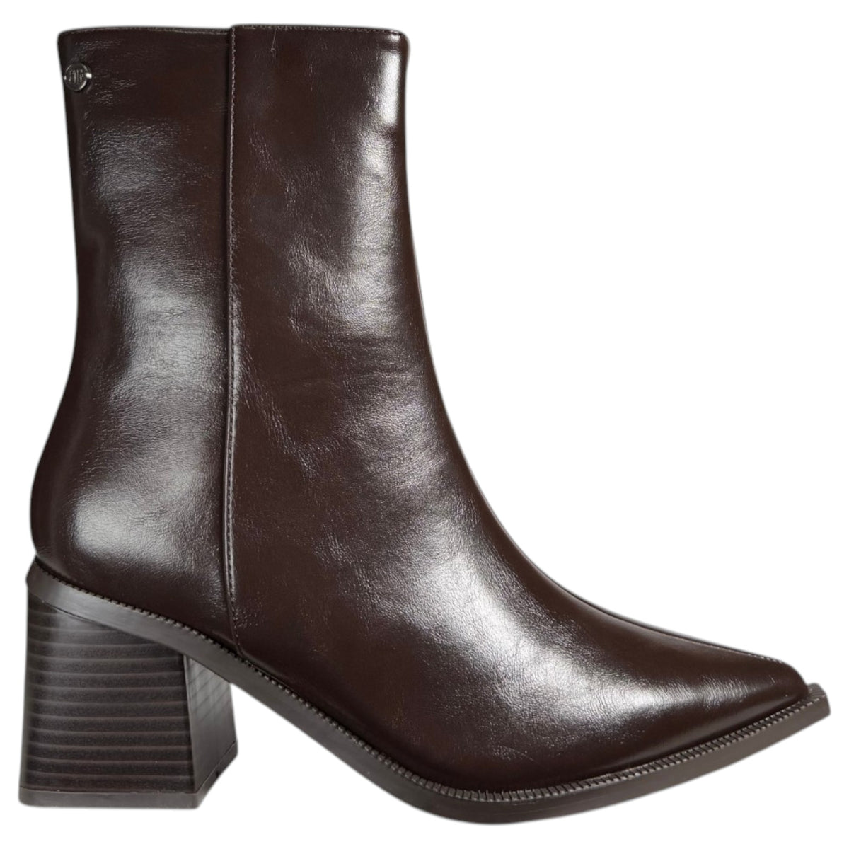Botines Buonarotti Liso Tacón A-6024 Marrón