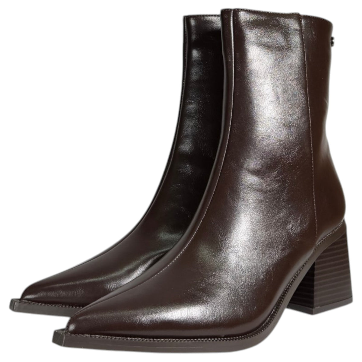 Botines Buonarotti Liso Tacón A-6024 Marrón