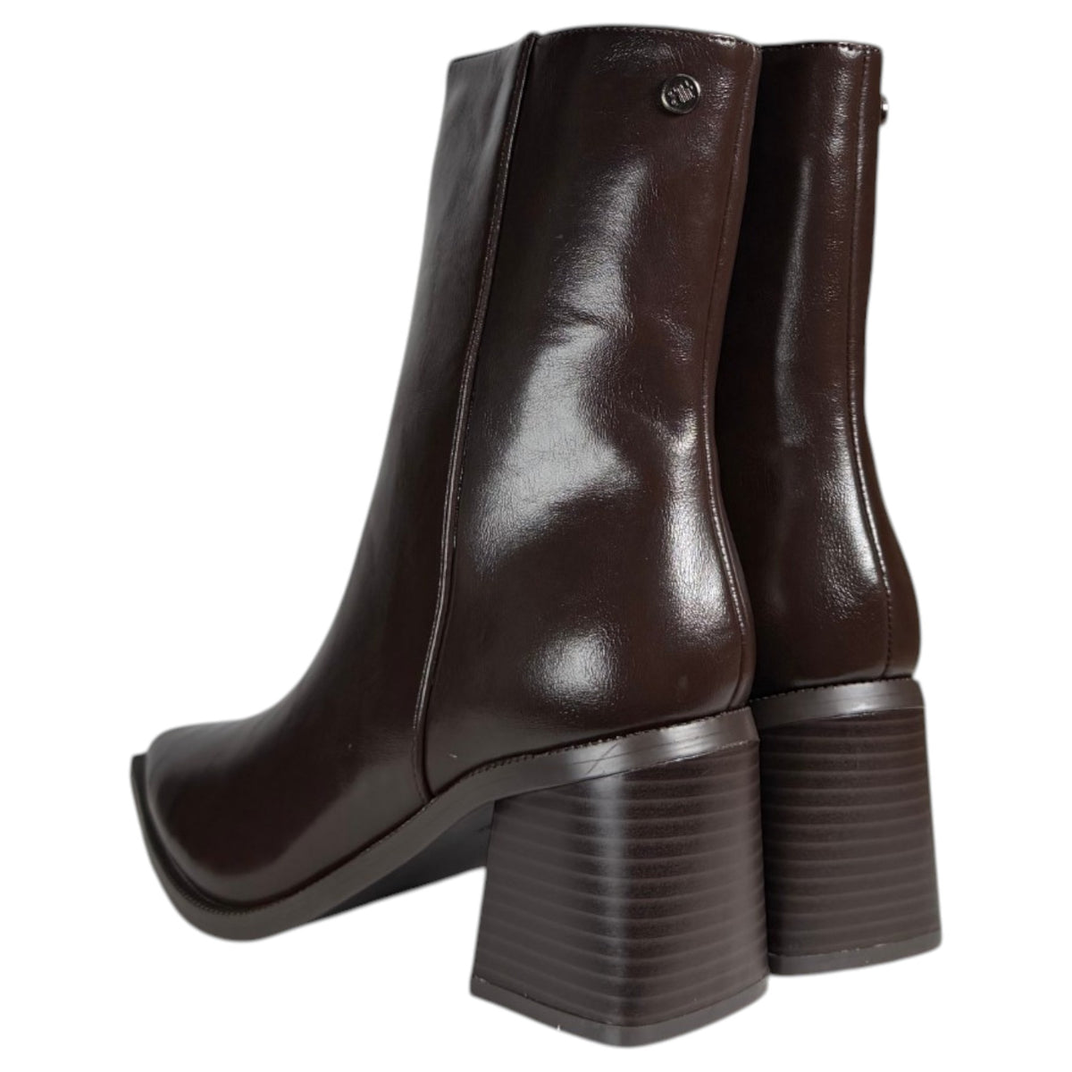 Botines Buonarotti Liso Tacón A-6024 Marrón