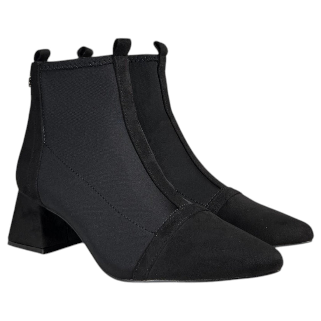 Botines Buonarotti Punta Elásticos A-6008 Negro