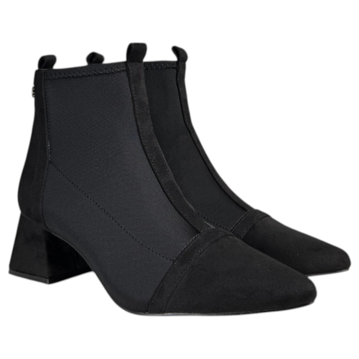 Botines Buonarotti Punta Elásticos A-6008 Negro