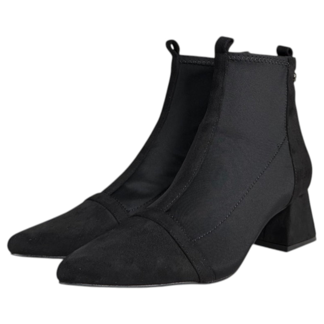 Botines Buonarotti Punta Elásticos A-6008 Negro