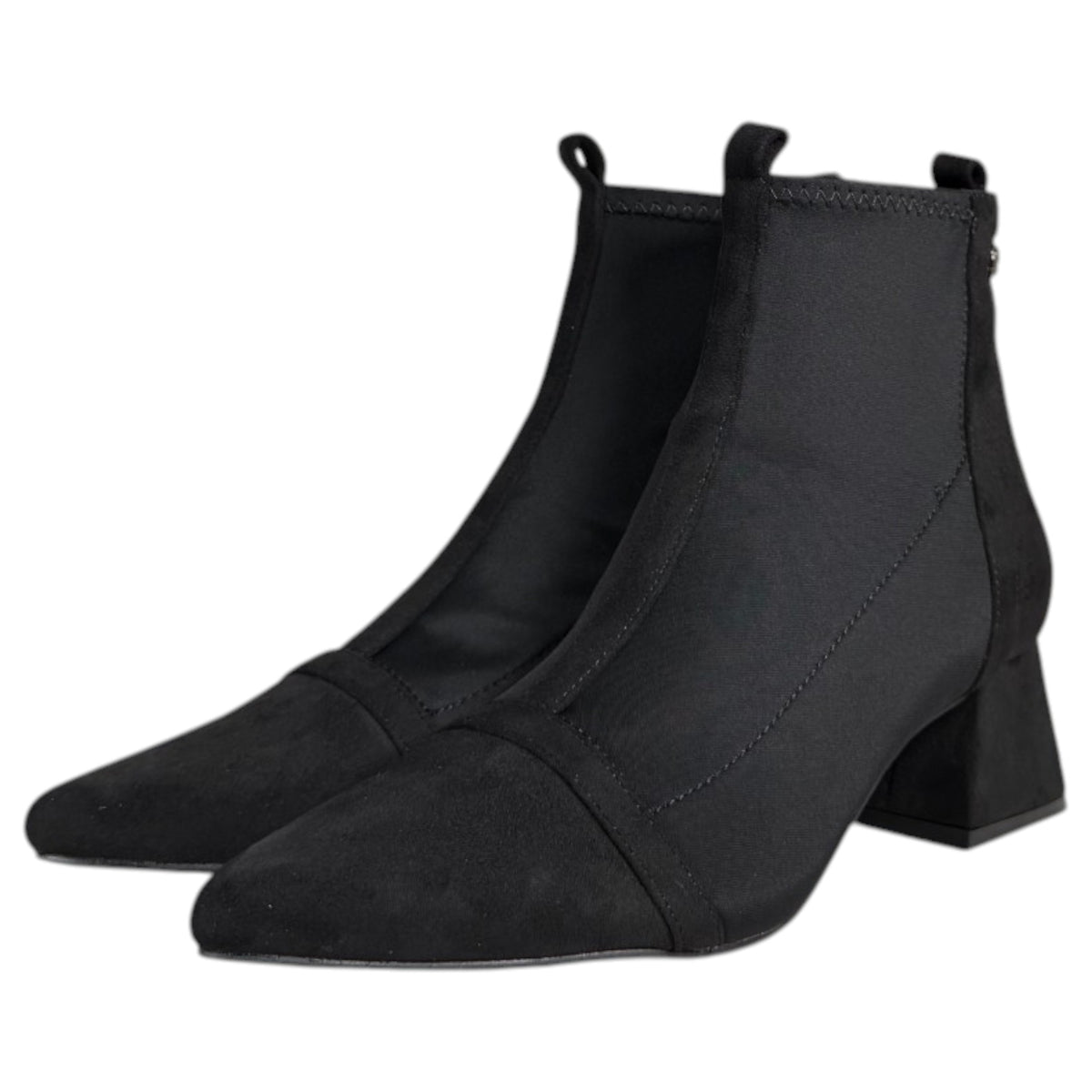 Botines Buonarotti Punta Elásticos A-6008 Negro