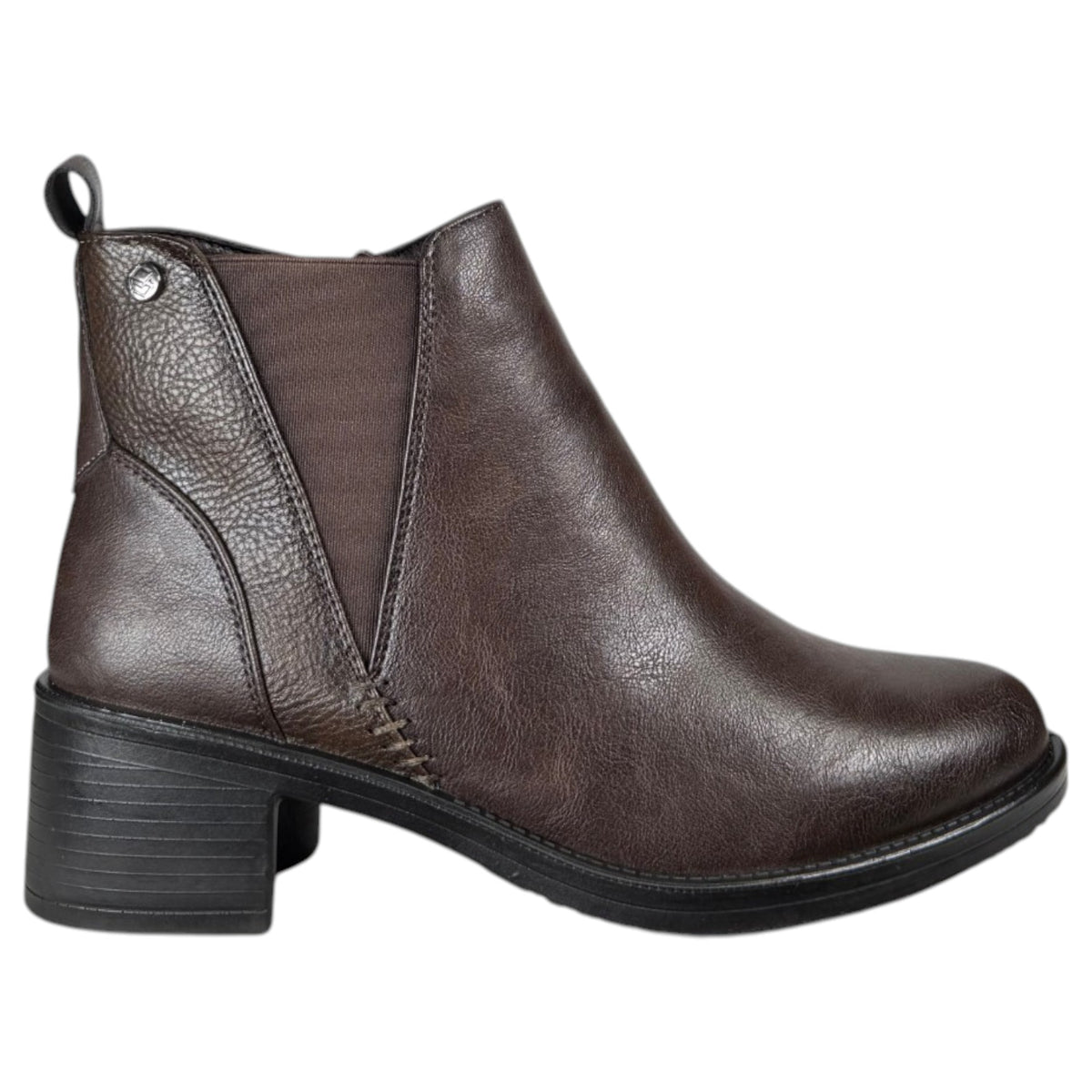 Botines Mysoft Tacón Elástico 26M685 Café