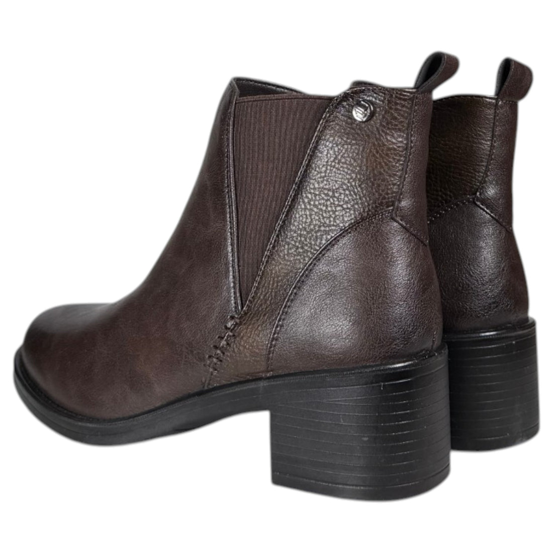 Botines Mysoft Tacón Elástico 26M685 Café