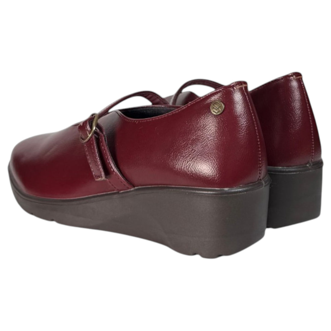 Zapatos Merceditas Mysoft Cuña Hebilla 26M502 Burdeos