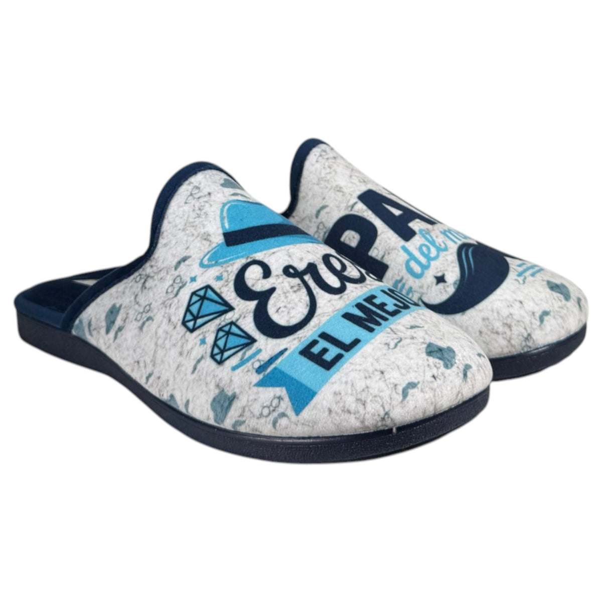 Zapatillas de Casa La Valenciana Mejor Papá del Mundo 463 Marino