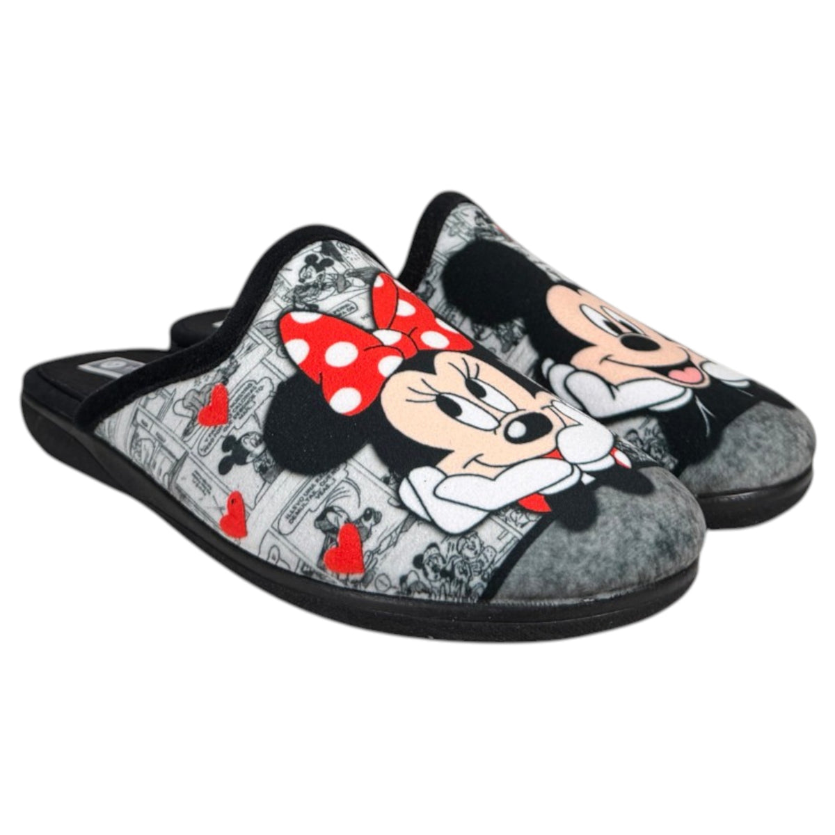 Zapatillas de Casa La Valenciana Mickey & Minnie 881 Negro