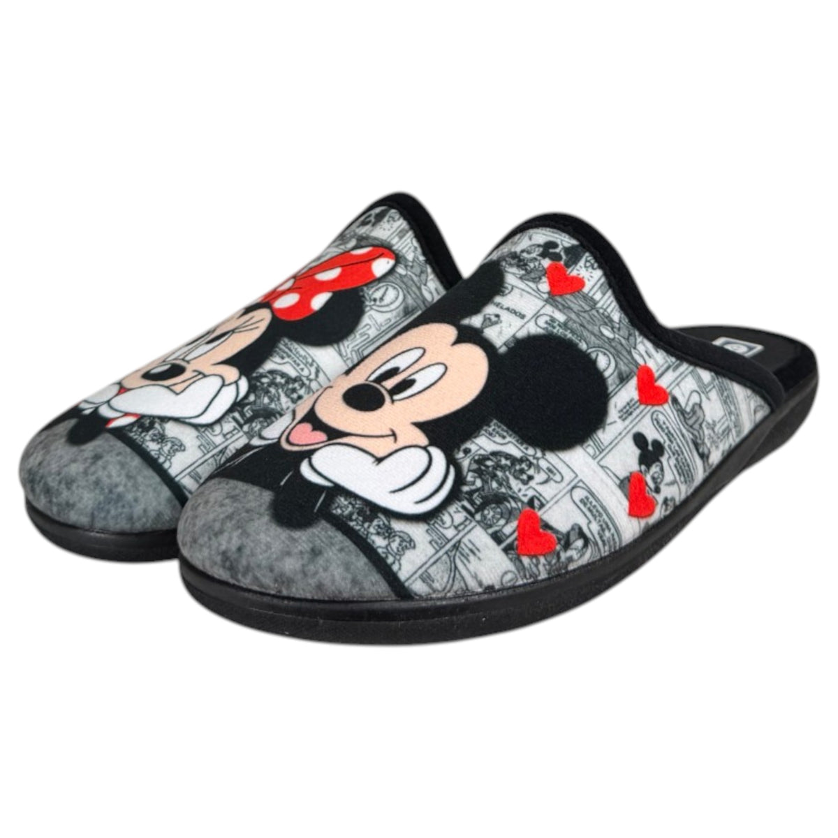 Zapatillas de Casa La Valenciana Mickey & Minnie 881 Negro