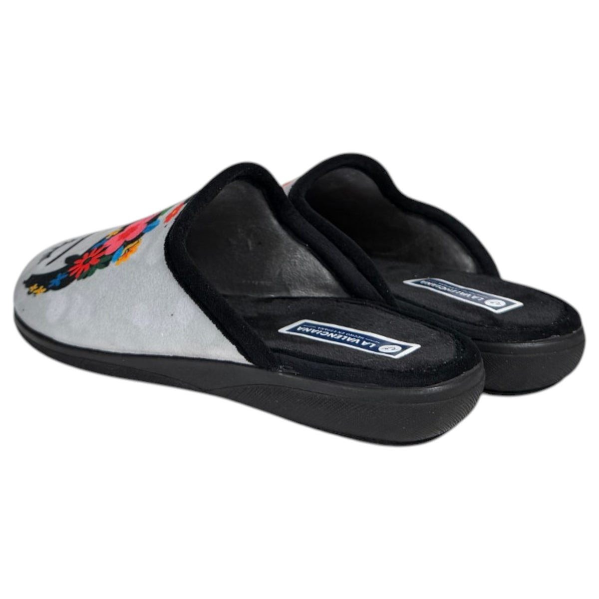 Zapatillas de Casa La Valenciana Frida Kahlo 890 Negro