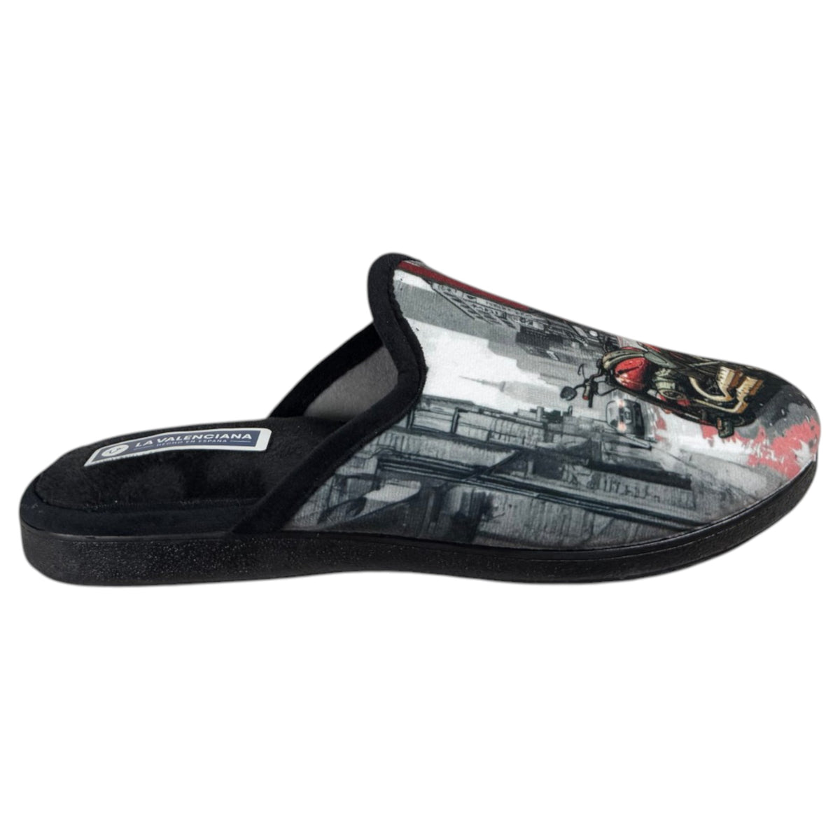 Zapatillas de Casa La Valenciana Moto 467 Negro