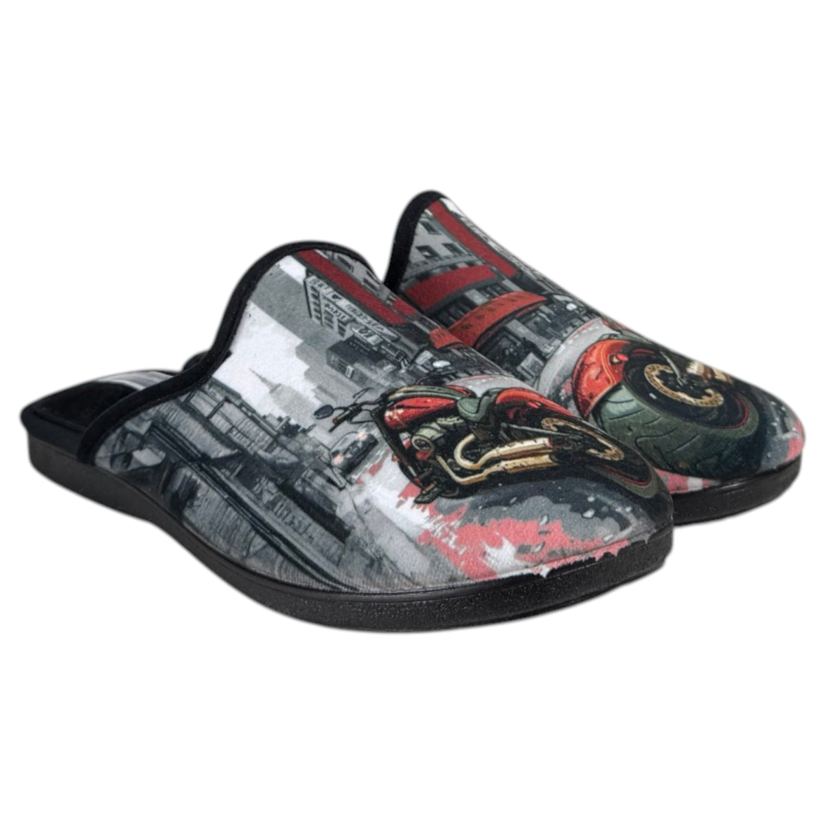 Zapatillas de Casa La Valenciana Moto 467 Negro