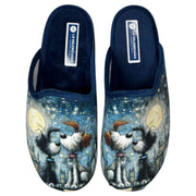 Zapatillas de Casa La Valenciana Perros Luna 859 Marino