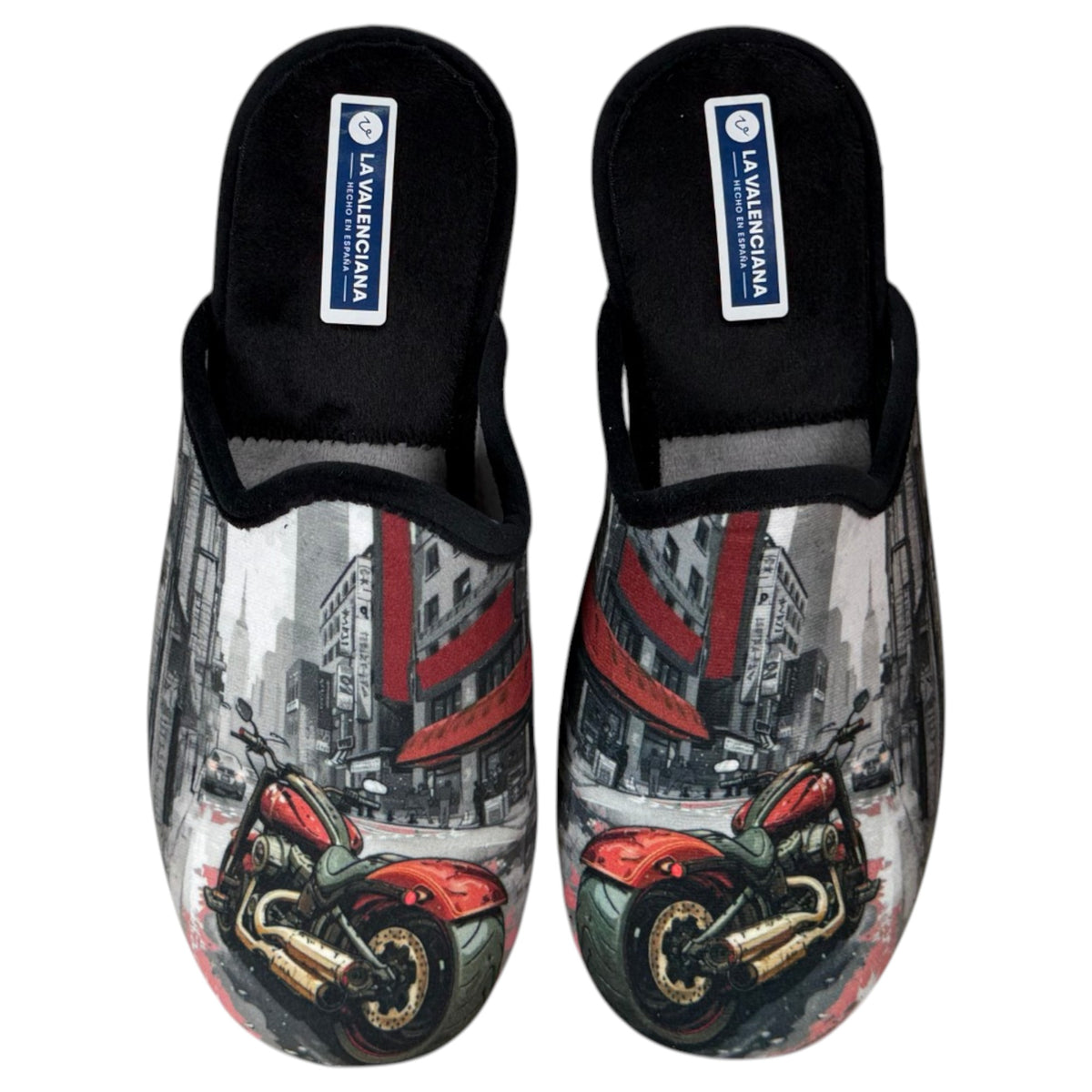 Zapatillas de Casa La Valenciana Moto 467 Negro