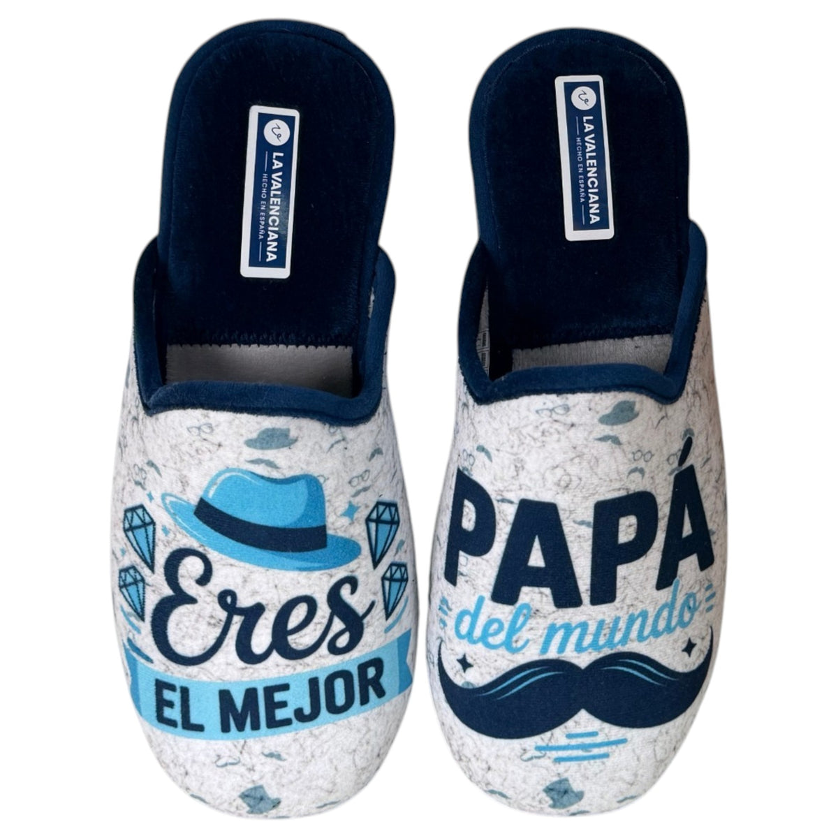 Zapatillas de Casa La Valenciana Mejor Papá del Mundo 463 Marino