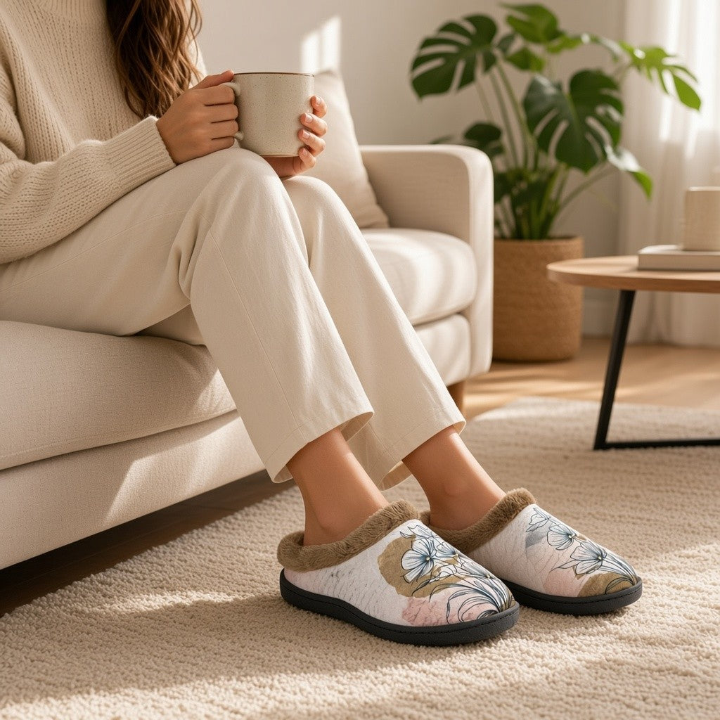 Zapatillas de casa para mujer Plumaflex by Roal 12213 Amapolas