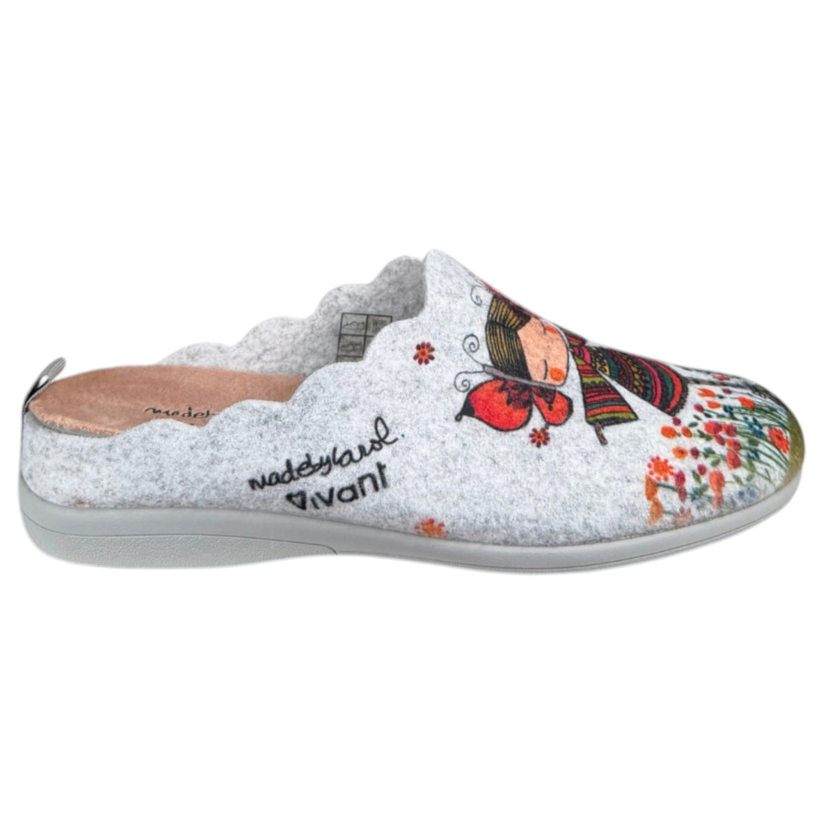 Zapatillas de Casa Vivant Elijo Ser Feliz 222215 Gris