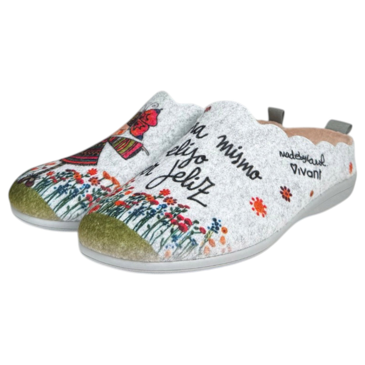 Zapatillas de Casa Vivant Elijo Ser Feliz 222215 Gris
